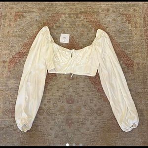 Adika white puff sleeve top